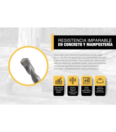 BROCA PARA CONCRETO 10mm - DIFEMAT®