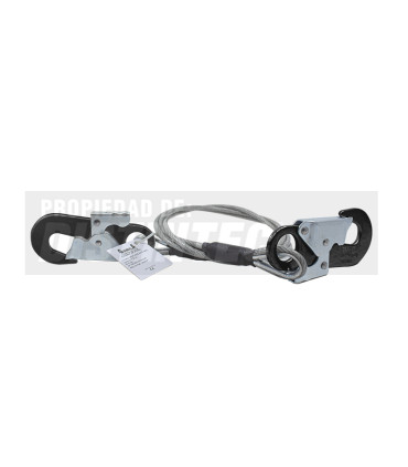 CABO DE VIDA CON CABLE ACERO Y GANCHOS MOSQUETON 1,8m - GORILA®