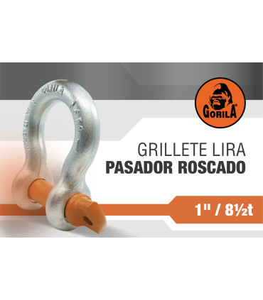 GRILLETE LIRA PASADOR ROSCADO 1" - GORILA®