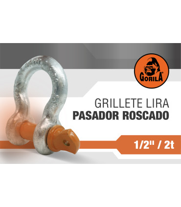 GRILLETE LIRA PASADOR ROSCADO 1/2" - GORILA®