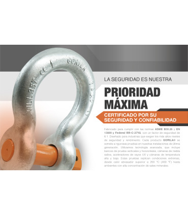 GRILLETE LIRA PASADOR ROSCADO 2" - GORILA®