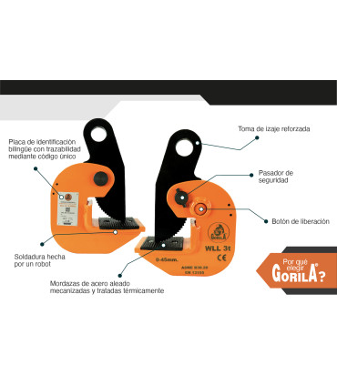 MORDAZA HORIZONTAL 3t - GORILA®
